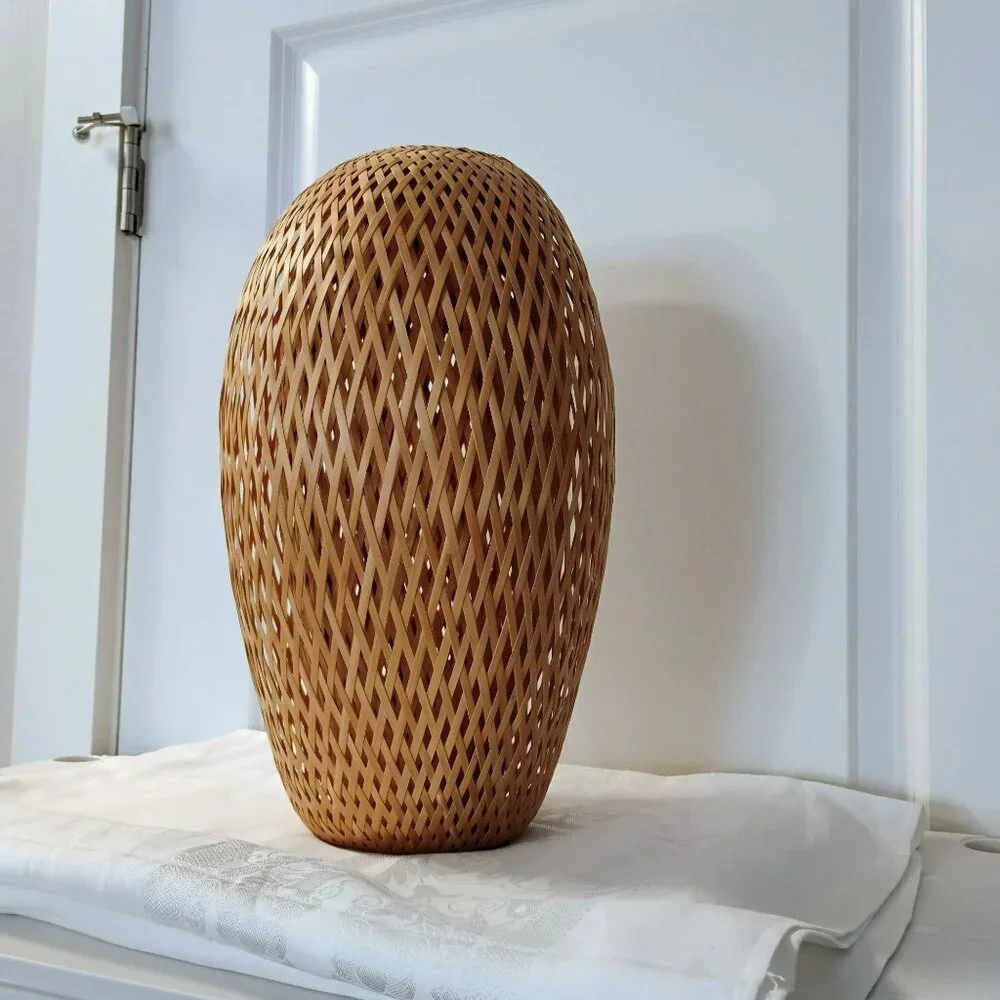 Woven Bamboo Pendant Light Shade Large Wicker Lampshade 14